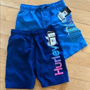 Hurley Kids Blue and Navy Shorts size M